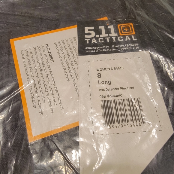 5.11 Tactical | Women's Defender-Flex Slim Pants | Size 8 Long | Volcanic - Picture 5 of 5